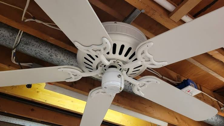 White ceiling fan