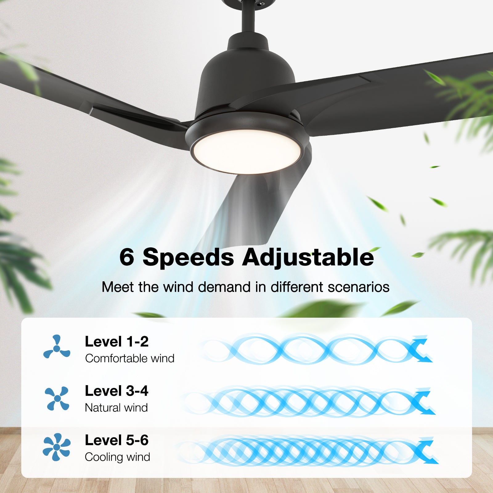 warmiplanet 52 Inch Indoor Ceiling Fans with Lights(WICF19)