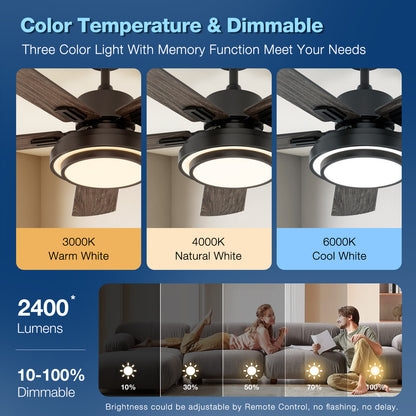 warmiplanet 52" Carter Ceiling Fan (WICF03-1)