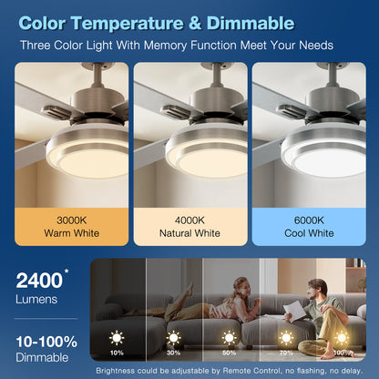 warmiplanet 44" Fionn Ceiling Fan (WICF02-1)