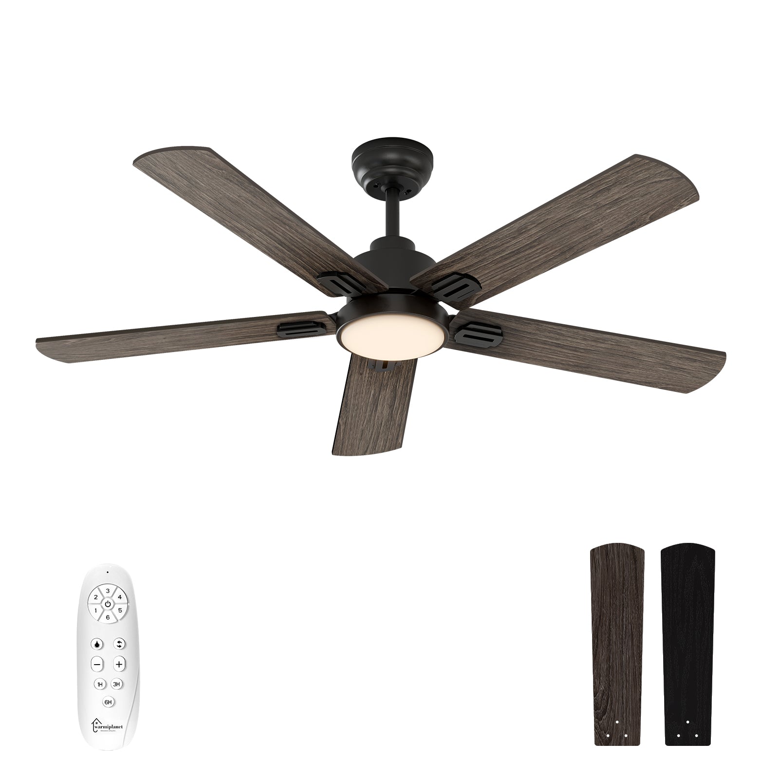 warmiplanet 52 Inch Indoor Ceiling Fans with Lights(WICF15-1)