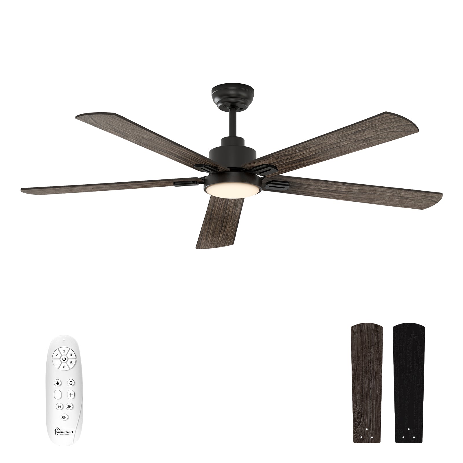 warmiplanet 62 Inch Indoor Ceiling Fans with Lights(WICF16-1)