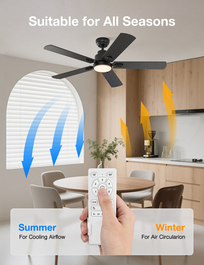 warmiplanet 52 Inch Indoor Ceiling Fans with Lights(WICF15-1)