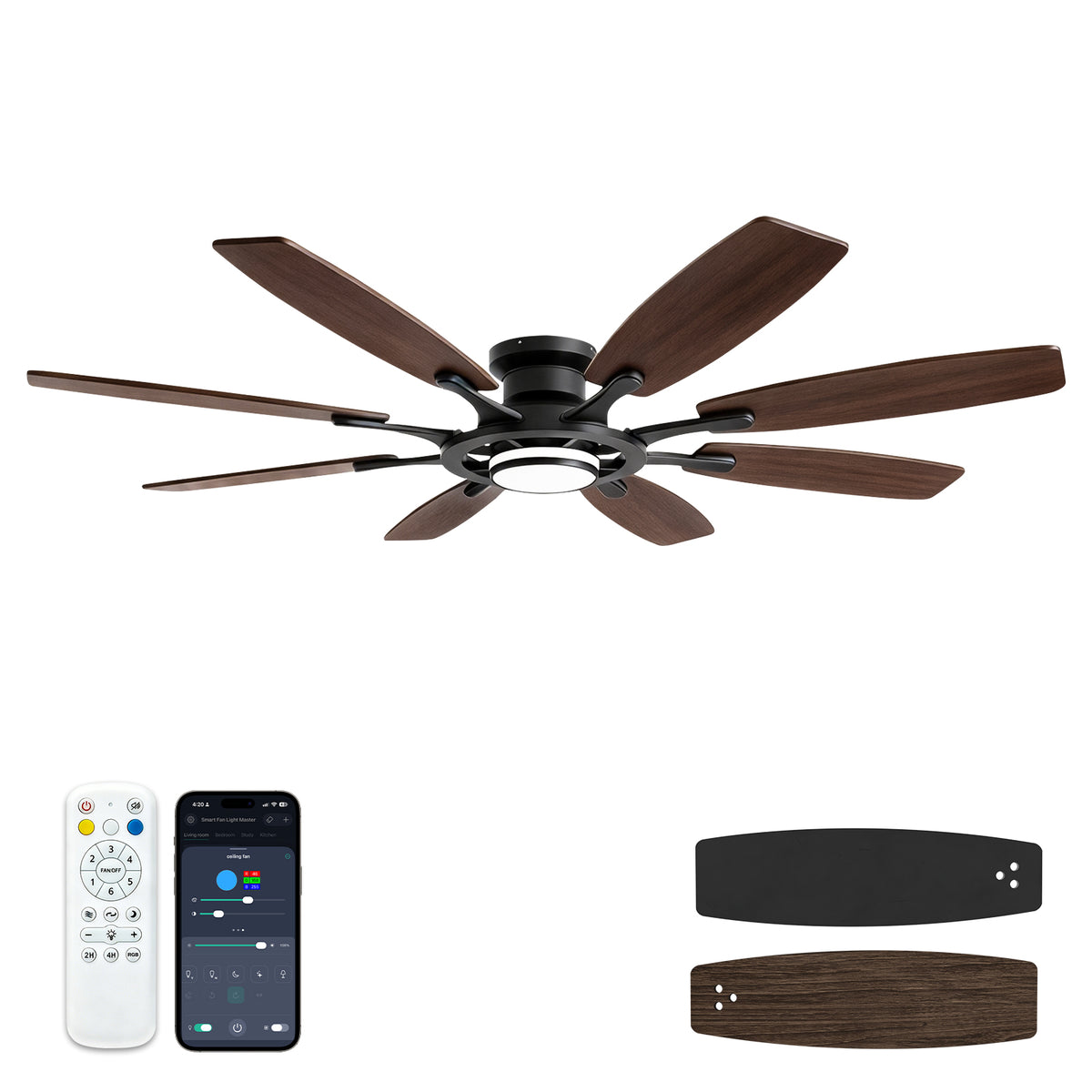 62-Inch RGB Ceiling Fan - WF05-1