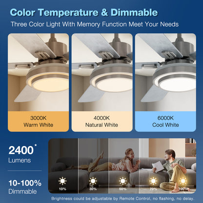 warmiplanet 52" Carter Ceiling Fan (WICF03)