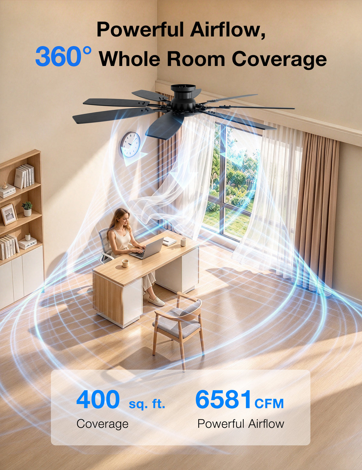 62-Inch RGB Ceiling Fan - WF05-1