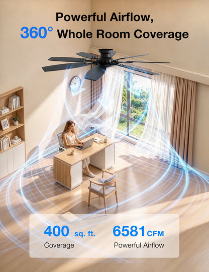 62-Inch RGB Ceiling Fan - WF05-1