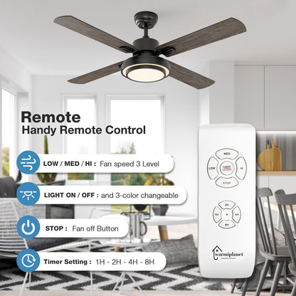 warmiplanet 52" Fionn Ceiling Fan (WICF02-2)