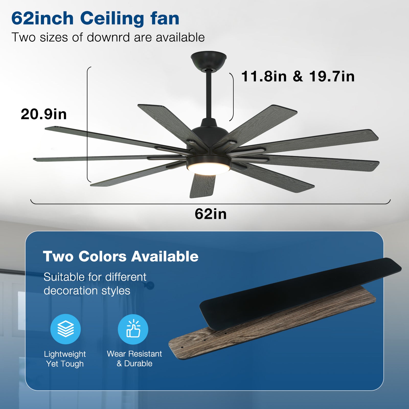 62‘’Hyggge ceiling fan (WICF13)