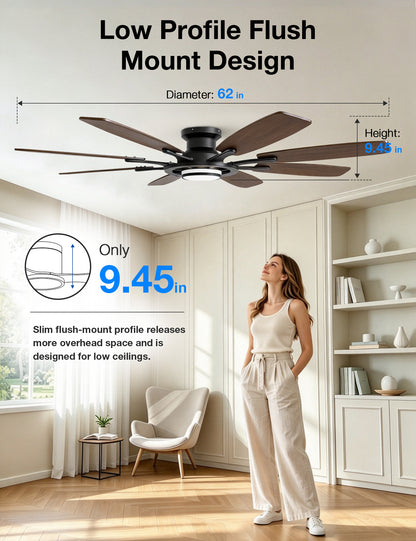 62-Inch RGB Ceiling Fan - WF05-1