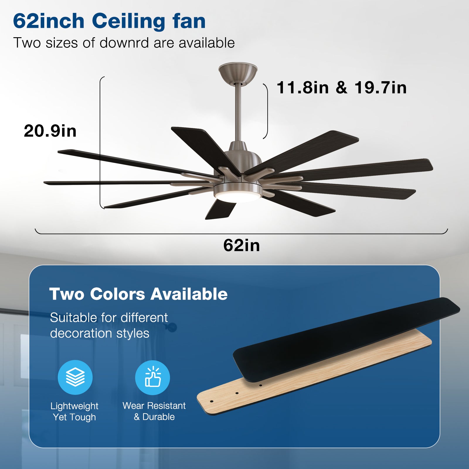 62‘’Hyggge ceiling fan（WICF13-1）