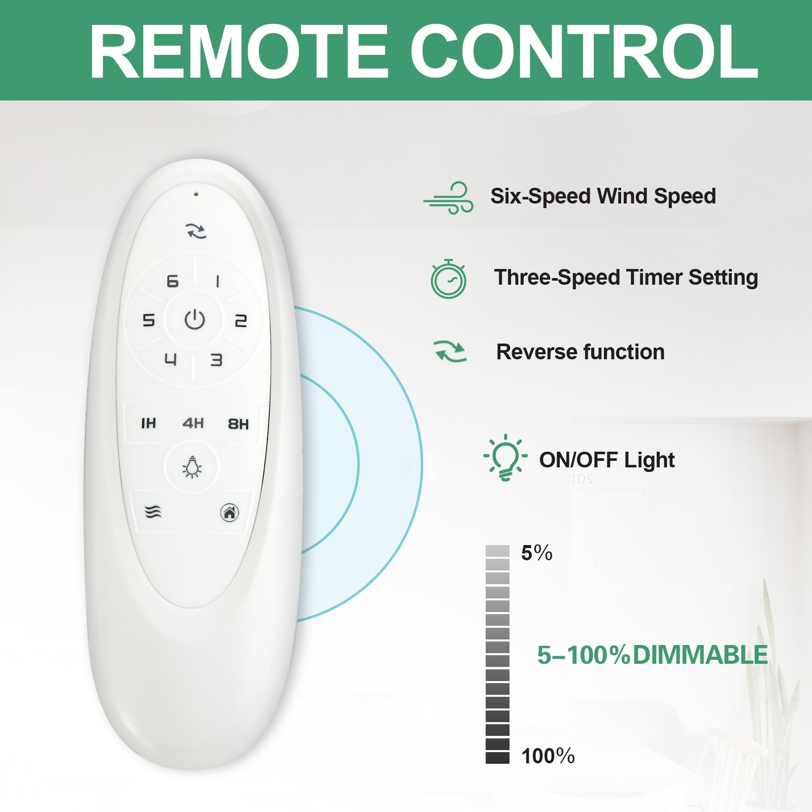 Ceiling Fan with Lights Remote Control, 60-Inch, DC Motor,6 Speed, Frosted Glass (3 Blades), Dimmable LED Light