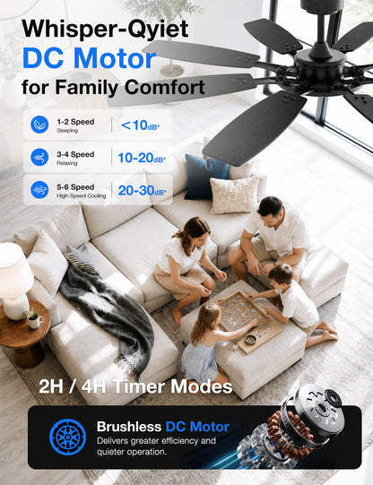 62-Inch RGB Ceiling Fan - WF02