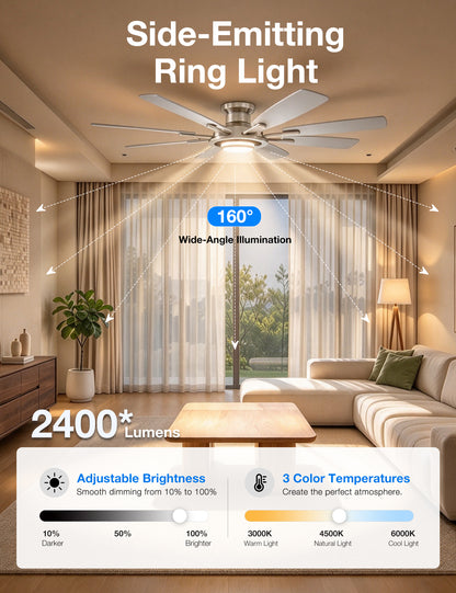 62-Inch RGB Ceiling Fan - WF05