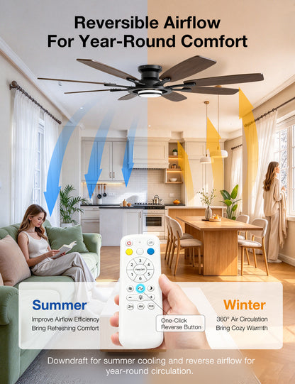 62-Inch RGB Ceiling Fan - WF05-1