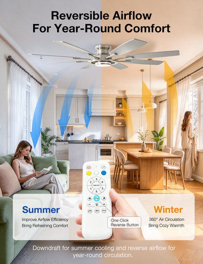 62-Inch RGB Ceiling Fan - WF05