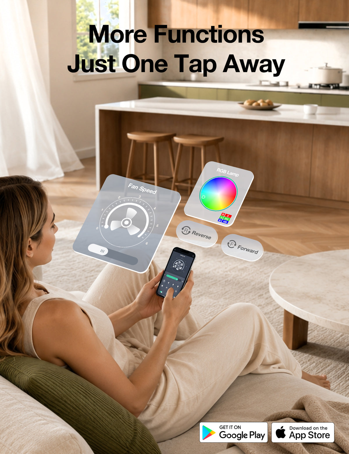 62-Inch RGB Ceiling Fan - WF02