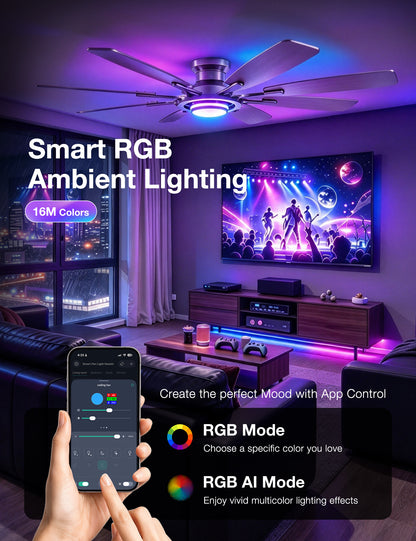 62-Inch RGB Ceiling Fan - WF05