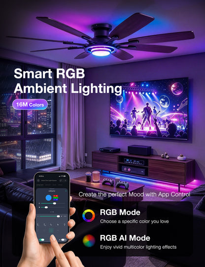 62-Inch RGB Ceiling Fan - WF05-1