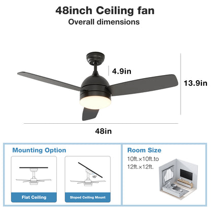 warmiplanet 48" Breeze Ceiling Fan (WICF01-1)
