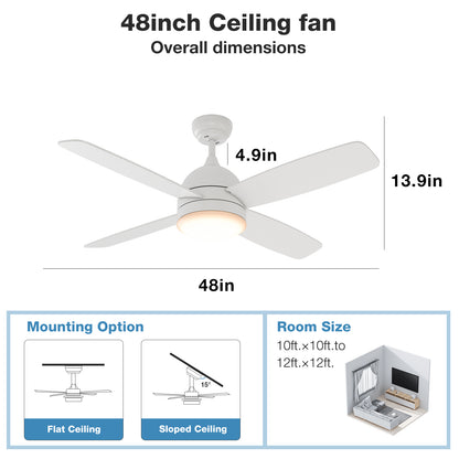warmiplanet 48" Breeze 4-Blade Ceiling Fan (WICF10)