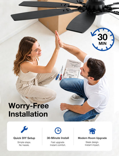 62-Inch RGB Ceiling Fan - WF05-1