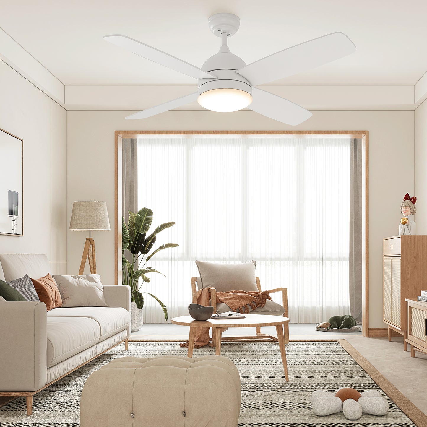 warmiplanet 48" Breeze 4-Blade Ceiling Fan (WICF10)
