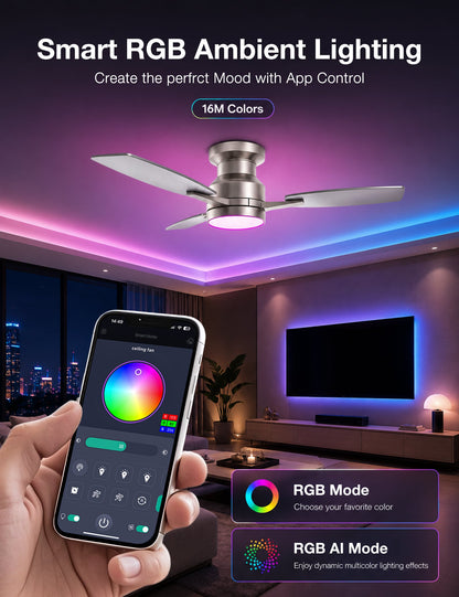 Warmiplanet ceiling fan RGB lighting control