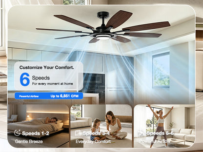 62-Inch RGB Ceiling Fan - WF02