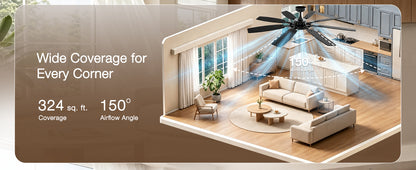 62-Inch RGB Ceiling Fan - WF02