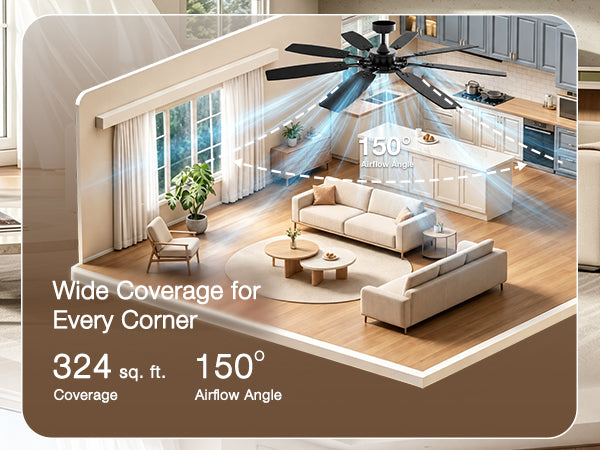 62-Inch RGB Ceiling Fan - WF02