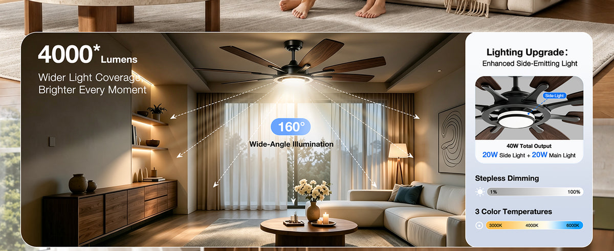62-Inch RGB Ceiling Fan - WF02