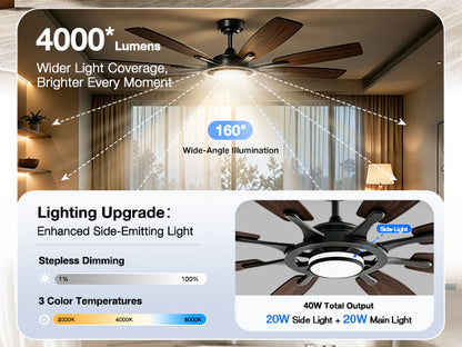 62-Inch RGB Ceiling Fan - WF02